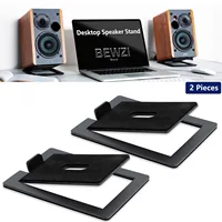 El soporte de altavoz de escritorio mejora los efectos de sonido espaciales y la absorción de impactos, para soporte de audio de mesa o soporte de altavoz de computadora