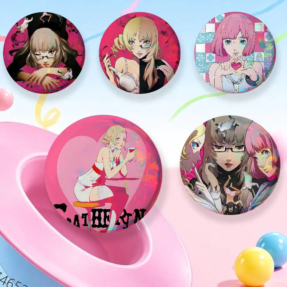 FOR Catherine Full Body 58mm Customized Personalized Tinplate Enamel Pins Metal Lapel Badges Brooches Gift Wholesale