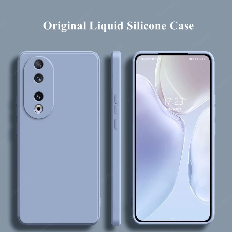 Funda de silicona líquida para Honor 90, Funda para Huawei Honor 90 80 70, Funda Coque Soft TPU Phone Bumper para Honor 90