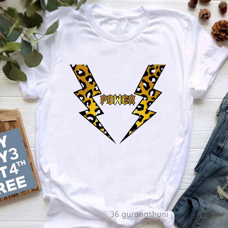 Being A Mama Make My Life Complate Lightning Mama Leopard Print Tshirt Gift Women T Shirt Graphic Lady Funny Streetwear Tops