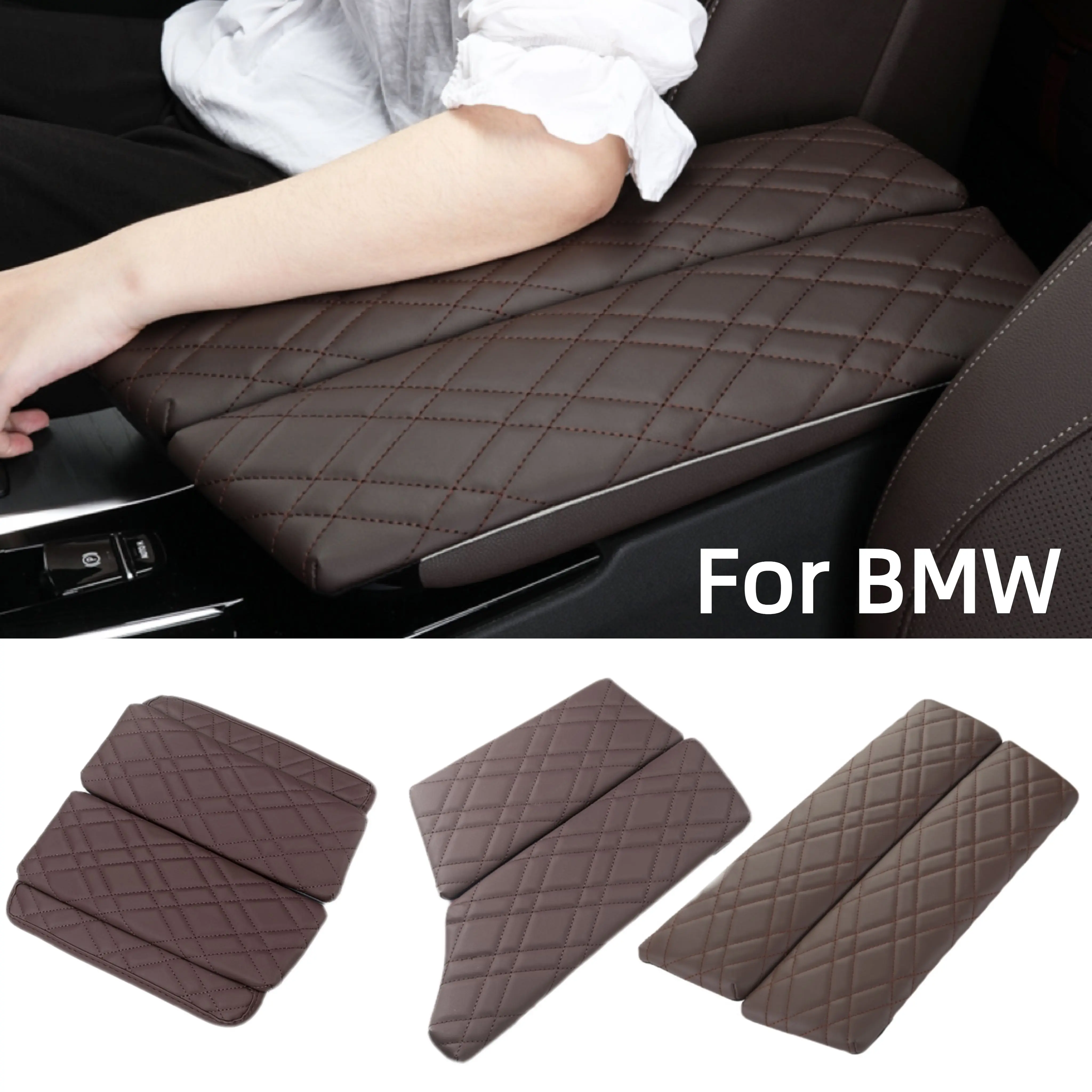 Car Central Armrest Pad PU Center Console Storage Box Protect Mat Cover For BMW G30 G38 G20 F30 F10 G11 G12 F34 3GT G32 6GT LHD