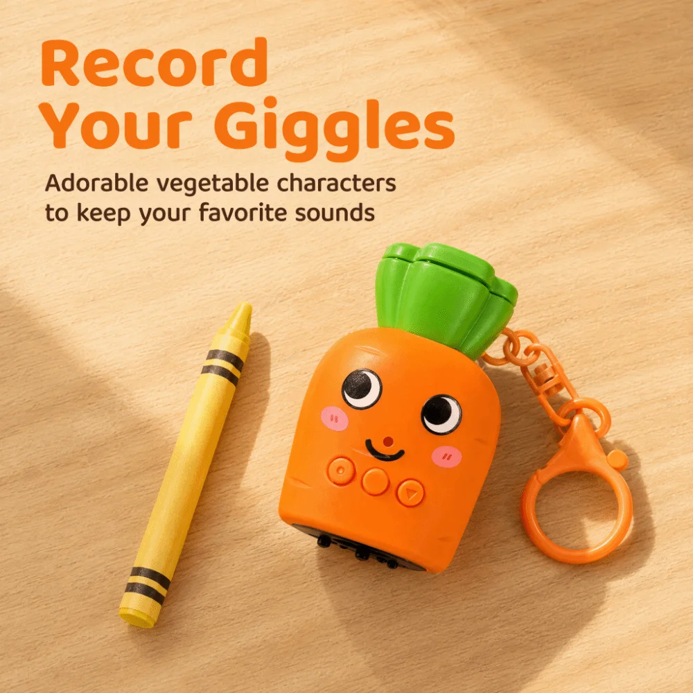 Electronic Sound Carrot Voice Keychain Vegetable shaped Sensory Design Corn Bag Pendant Fidget Mushroom Voice Keychain Backpack