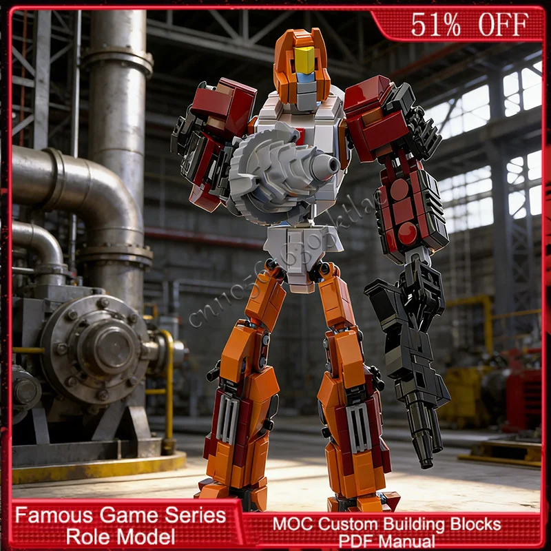 375 SZT. Popularna Seria Postaci z Gier Drill Vanguard MOC Personalizowane Modułowe Klocki Konstrukcyjne Popularna Prosta Zabawka do Samodzielnego Montażu Prezent