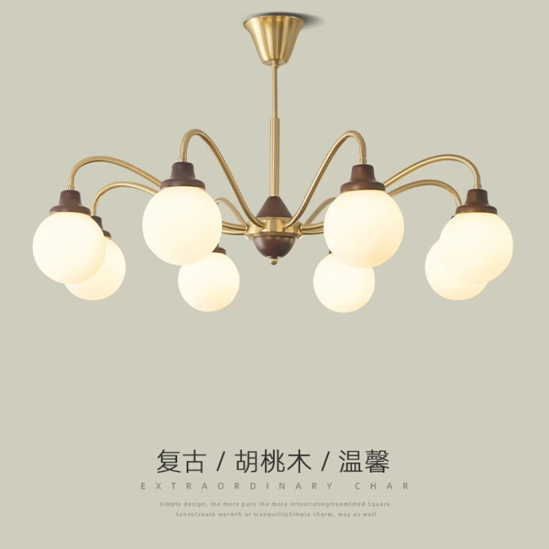 

Living room lamp French retro dining room master bedroom lamp design sense hall chandelier