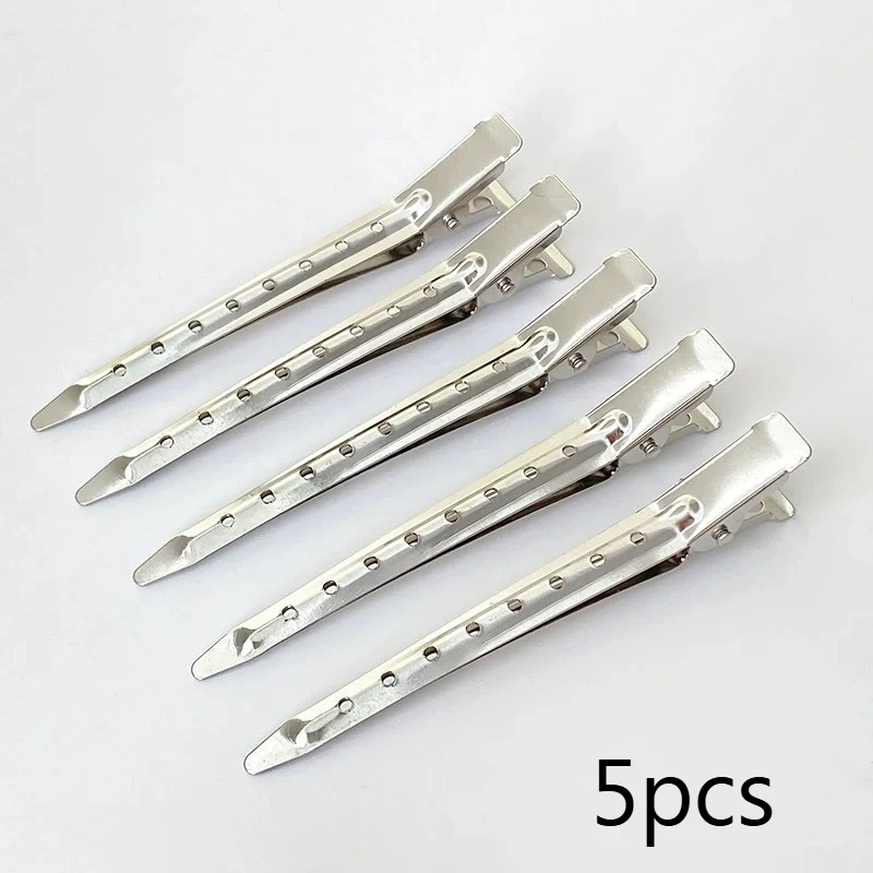 

5pcs Silver Metal Hair Clips Women Minimalist Smooth Finish Trendy Accessory Stylish Delicate Headwear Girls Daily Casual Looks