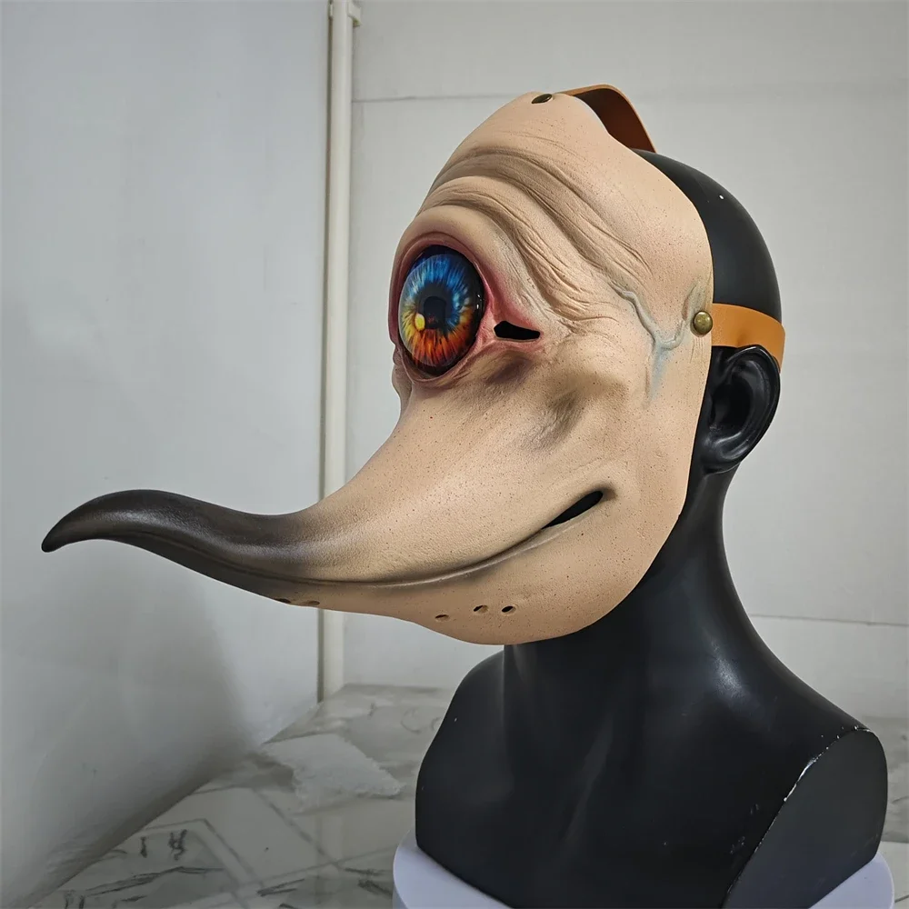 

One-eyed Beak Monster Mask Halloween Cosplay Horror Alien Latex Mask Carnival Party Props Plague Bird Haunted House Prank Mask