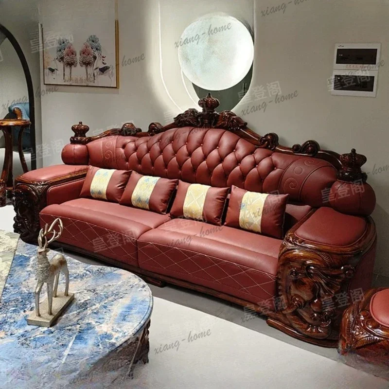 LJY Sectional Modern Luxury Sofa Leather Loveseat Creative Italian King Bedroom Luxury Sofa Lazy Vintage Set Living Room Furnitu
