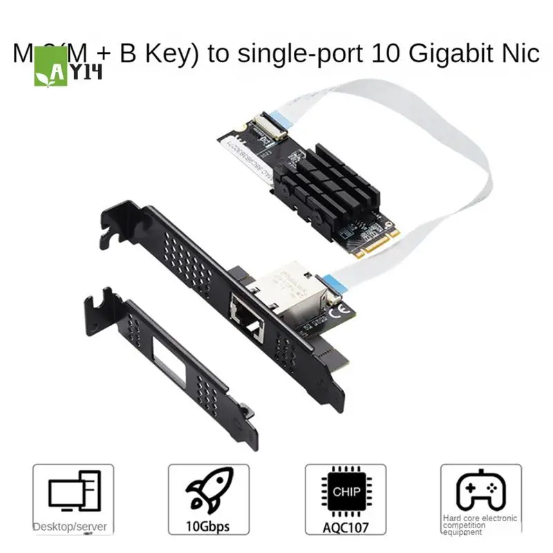 

AY14 -M.2 Single-Port 10 Gigabit Network Adapter Electrical Port RJ45 Speed Industrial Level Server Esports Network Adapter
