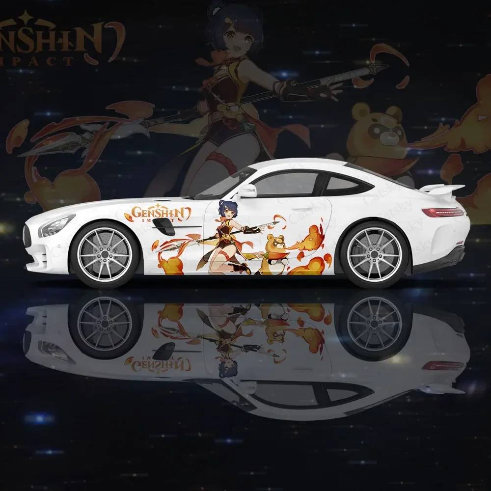 

Genshin Girl Pattern Car Wrap Protect Stickers Car Decal Creative Sticker Car Body Appearance Modification Decorative Sticker