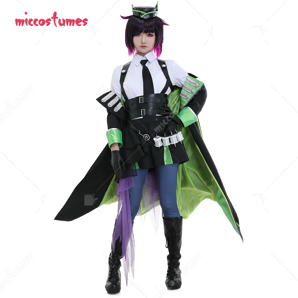 Miccostumes Wome's Draconia Cosplay Costume Coat Outfit for Women Halloween Cosplay Costume Fullset