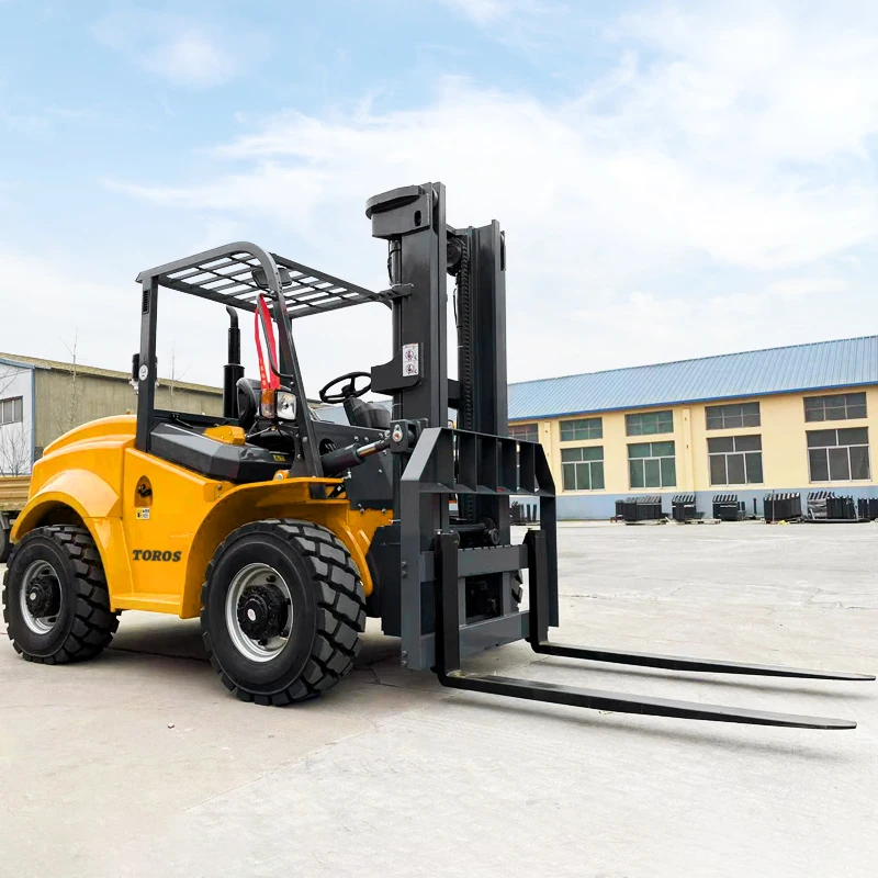 4X4 off Road Diesel Forklift All Terrain Forklift 3ton 5ton Lift Professional Manufacture Promotion Price