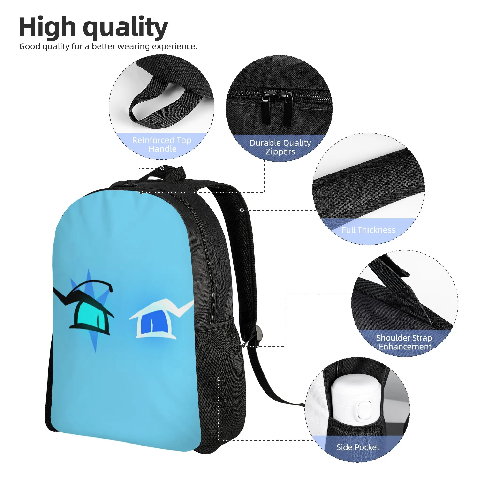 Shadow Milk Cookie Run Kingdom Cool Backpack Gift High School Cartoon Anime Daypack for Men Women Laptop Computer Canvas Bags