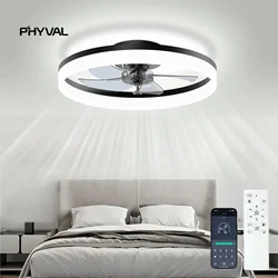 Nordic Ceiling Fan Light Intelligent Remote Control 5 Blade Function Fan Ceiling Light For Bedroom Lobby Apartment Dining Room