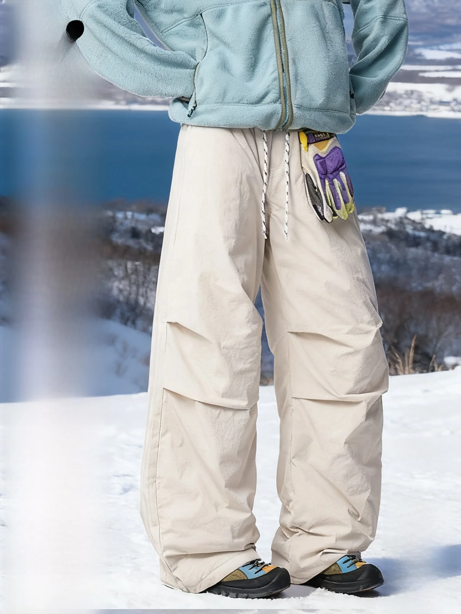 

Мужские утепленные рабочие брюки Paul Frank: зимние, теплые, повседневные, свободные, для катания на лыжах, молодежные, прямого кроя