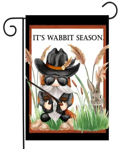 It's Wabbit Season    Garden Flag  Double Sided   Quality