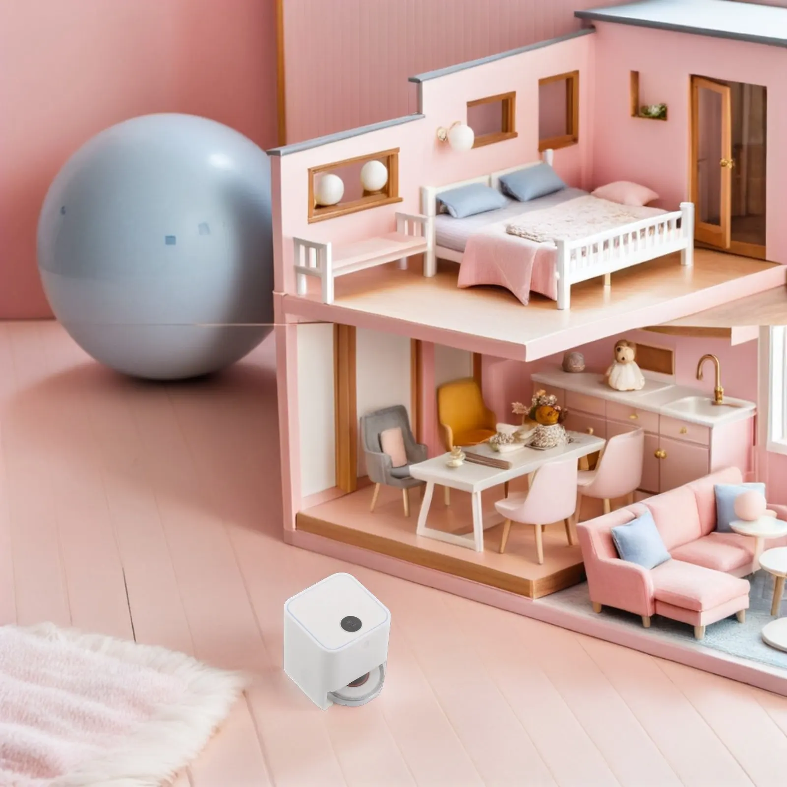 

Миниатюрный робот-пылесос в масштабе 1:12, современный бытовой прибор для уборки дома, миниатюрный пылесос для кукольного домика