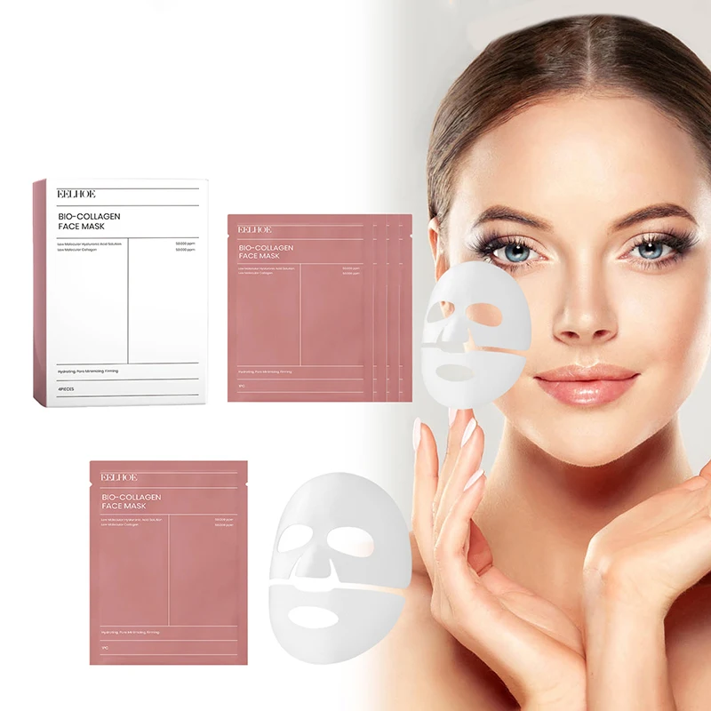 1/4Pcs Bio Collagen Face Mask Shrink Pores Deep Hydrating Mask Moisturizing Refreshing Patch Face Skin Care