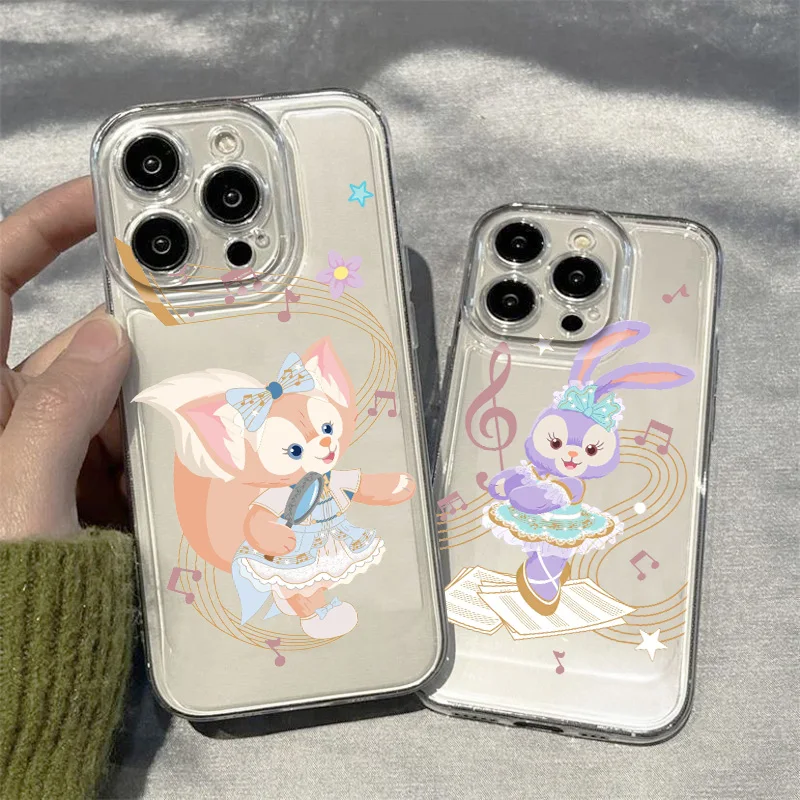 Disney StellaLou LinaBell Cute For Samsung A55 54 53 52 51 35 33 32 31 25 24 23 15 14 12 05 04 Transparent Space Phone Case Capa