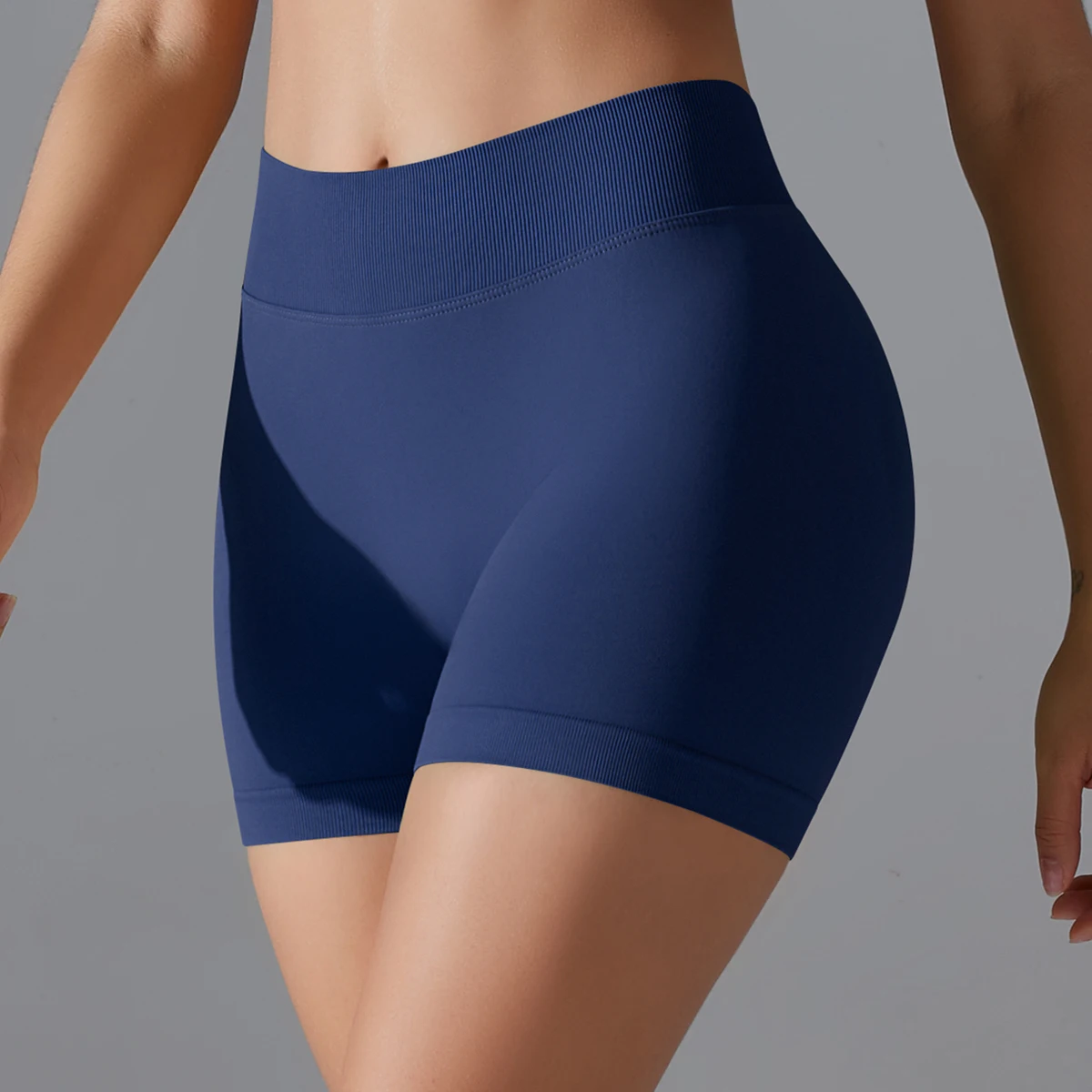 Pantalones cortos de Yoga para mujer, Shorts de cintura alta para entrenamiento, Fitness, levantamiento de glúteos, ropa deportiva para gimnasio,