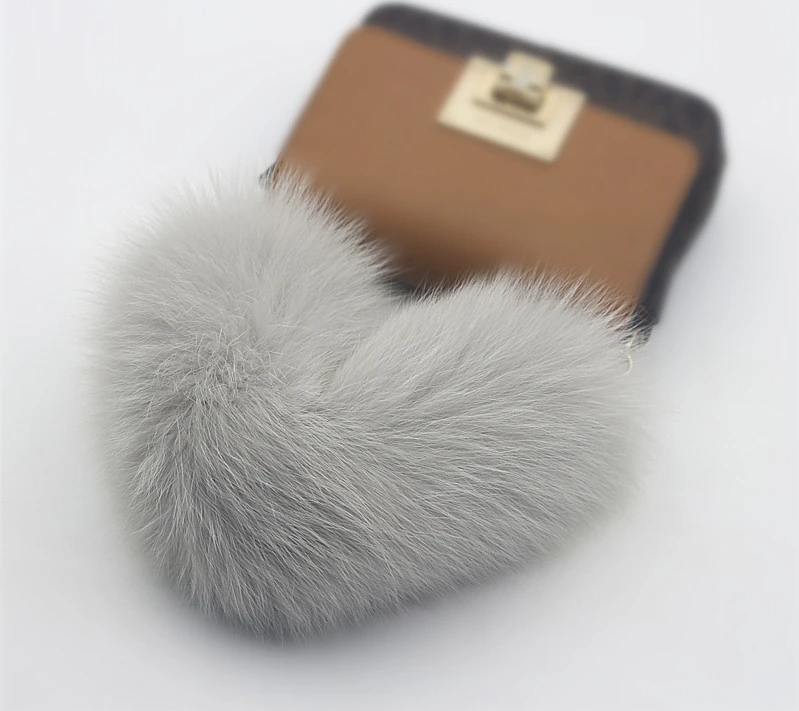 20/25/30cm Replacement Bag Strap Genuine Fox Fur Handbag Shoulder Straps Wrap Handle For Women Winter Accessories