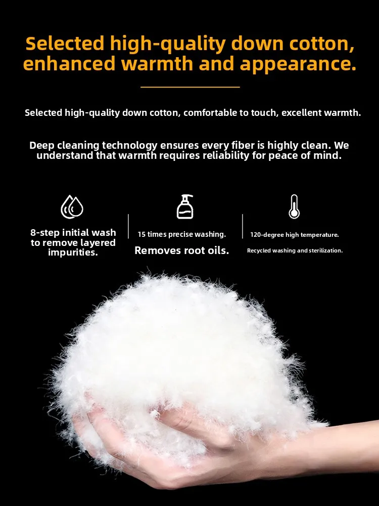 

TUCANO Youth Men's down Cotton Vest Warm Stand Collar Jaet Outerwear Fce Lined Zipper Closure Thiened Autumn Winter Coat