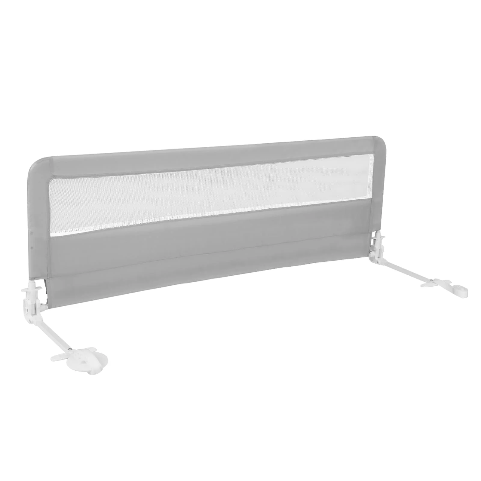 GOFLAME Toddlers Bed Rail Guard 150CM Foldable Baby Bed Rail-Silver