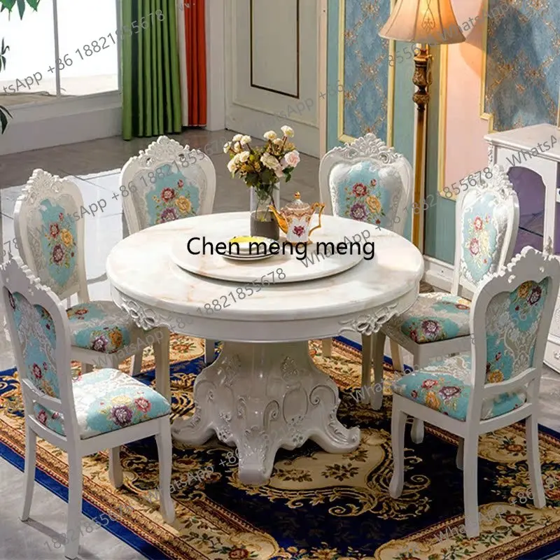 Side Restaurant Dining Table Chairs Round Mid Century Luxury Designer Dining Table Space Saving Console Mesa Kitchen Furniture view 4