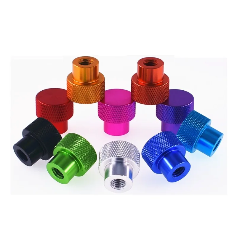 6#-32 1/4-20 3/8-16 UNC Anodized Aluminum Alloy Knurled Thumb Nuts Blind Hole High Step Hand Tighten Nuts For RC Model Parts