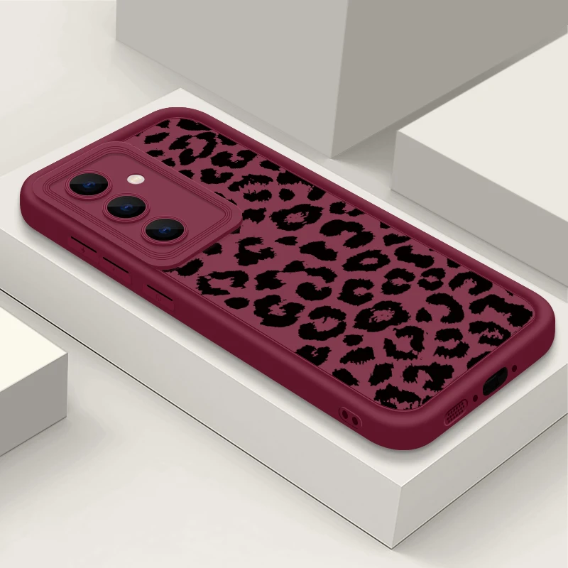Leopardenmuster Silikonhülle für Samsung Galaxy S26 S25 S23 Ultra S24 FE A57 A56 A55 A16 A17 A18 A37 A15 5G Weiche TPU Handyhülle – Detail 12