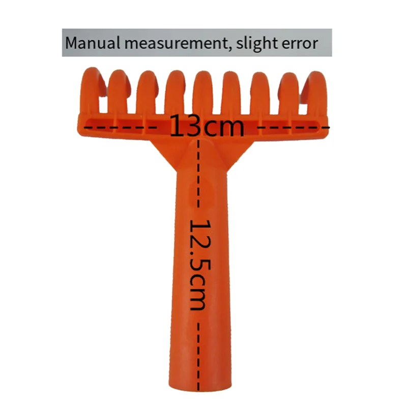 WORTHOWN-4X Teste per rastrello per olive Rastrello a 9 denti Rastrello per pala in plastica multiuso Rastrello per raccolta olive Diametro interno 2,5 cm
