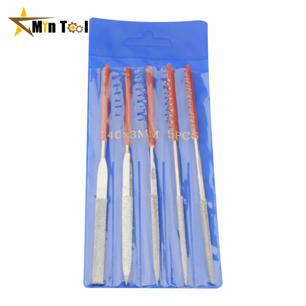 5pcs Diamond Needle File Set Ceramic Crafts Wood Rasp File Needle Jewelry Polishing Carve Diamond File DIY Hand Tools