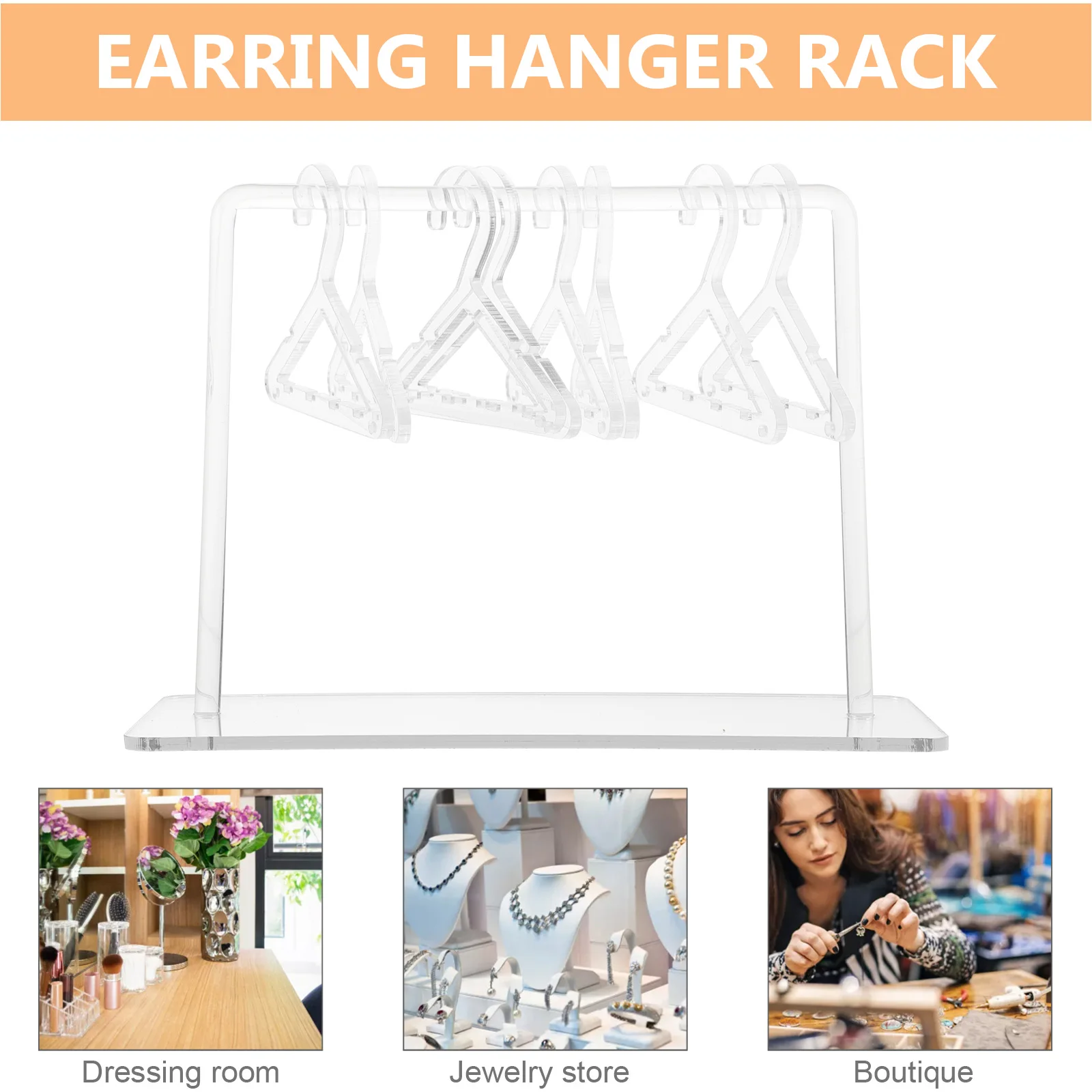 

Earring Storage Display Acrylic Jewelry ganizer Home Travel Size Material Multi Purpose Compact Design Hanger Rack