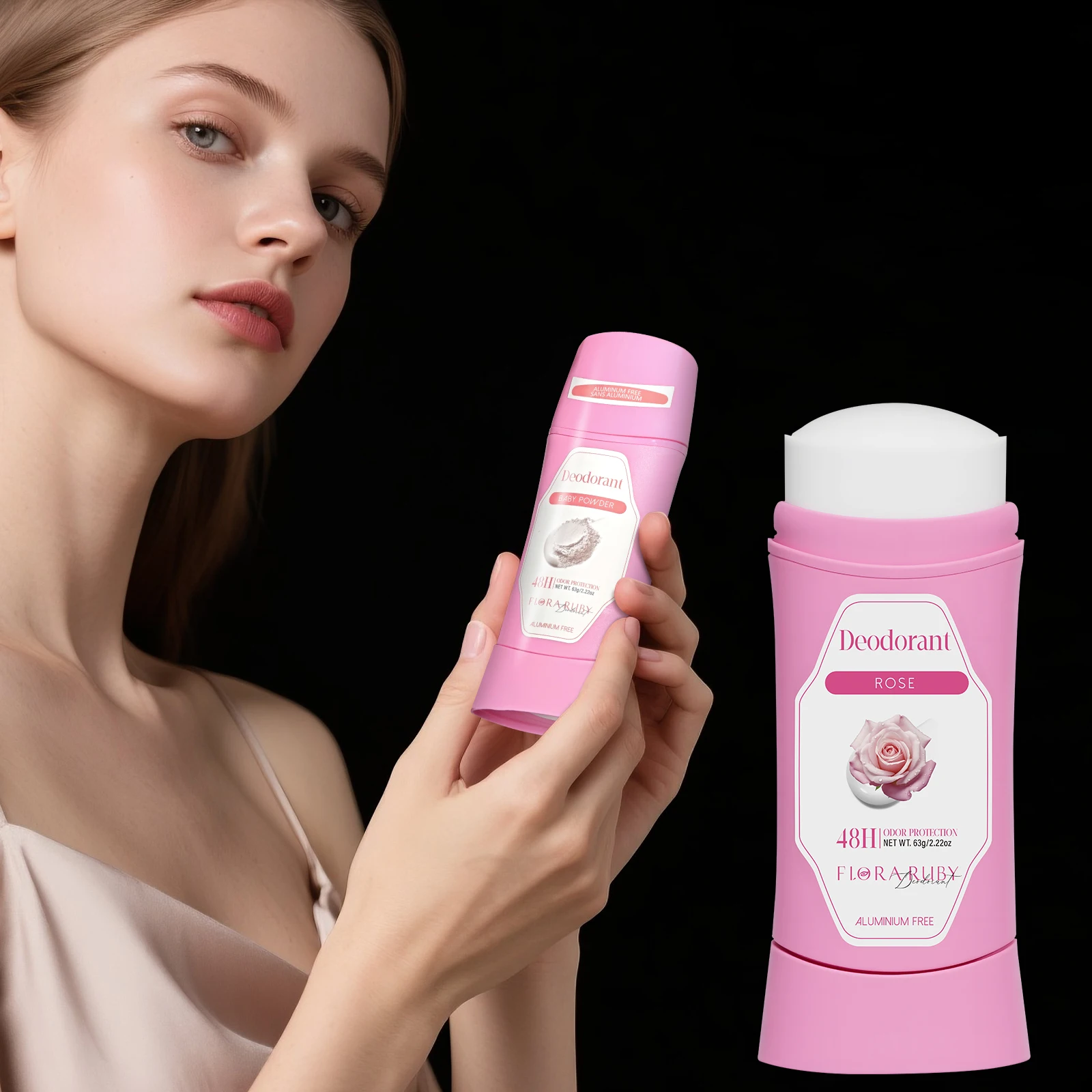 Flora Ruby 63g/Stick 48 Hour Female Deodorizer Long Lasting super fresh Scent Suppress Odor And Eliminate odor Suitable for use