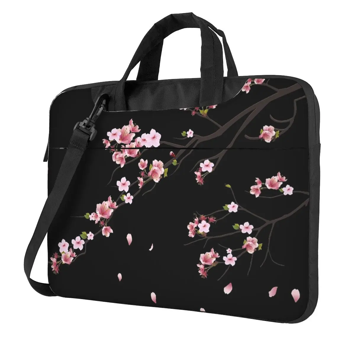 Japanese Sakura Cherry Blossoms Crossbody Laptop Bag Case Computer Bag Resistant Protective Notebook Pouch for Macbook ProLenovo