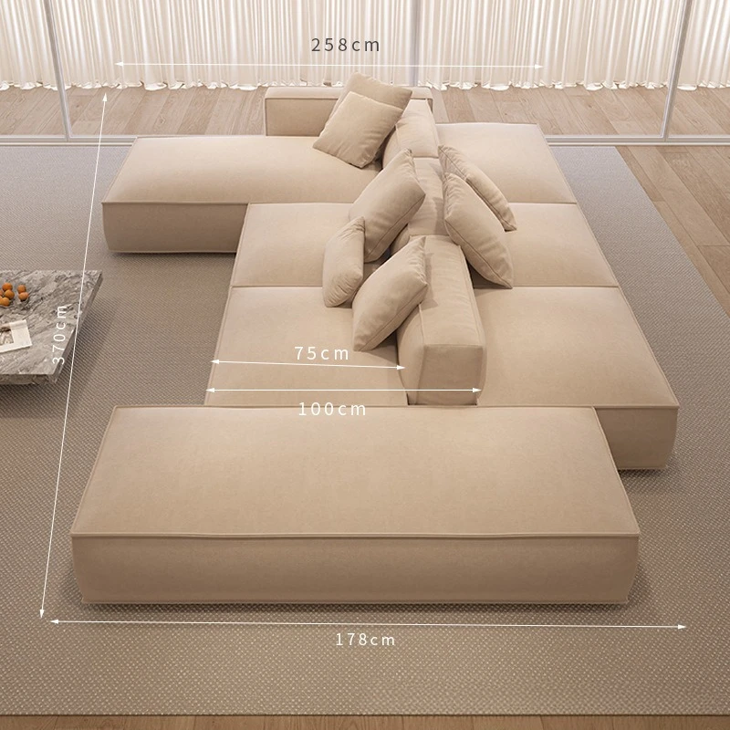 Back-to-back sofa frosted cloth island sofa, double-sided sofa