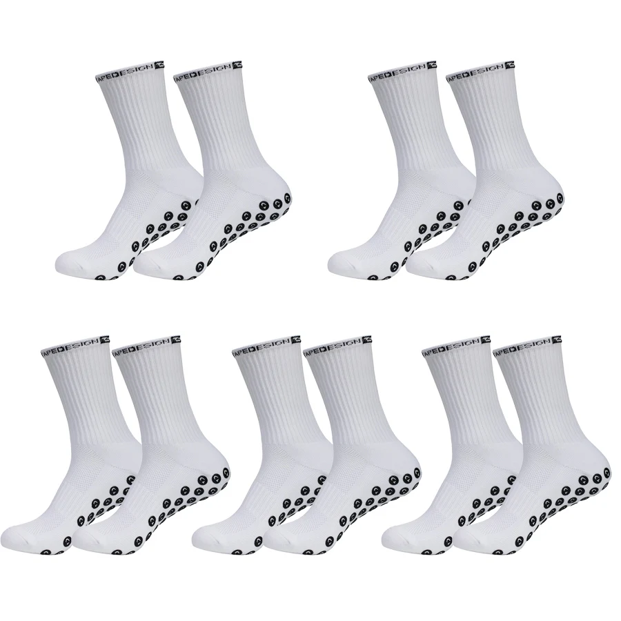 5 Pairs Anti-slip Football Socks Men Woman Non-slip Soccer Basketball Tennis Sports Socks Grip Cycling Riding Yoga Socks