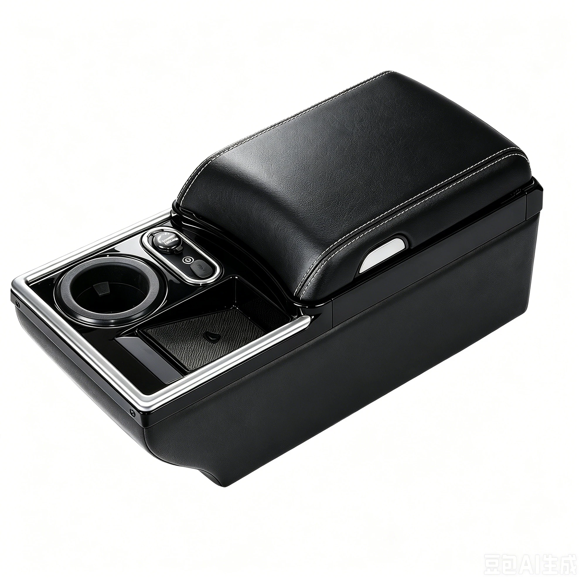 For Universal Car Back Bench Armrest Box Double Side Cover Storage Box Console Rear Commercial MPV Car Armrest