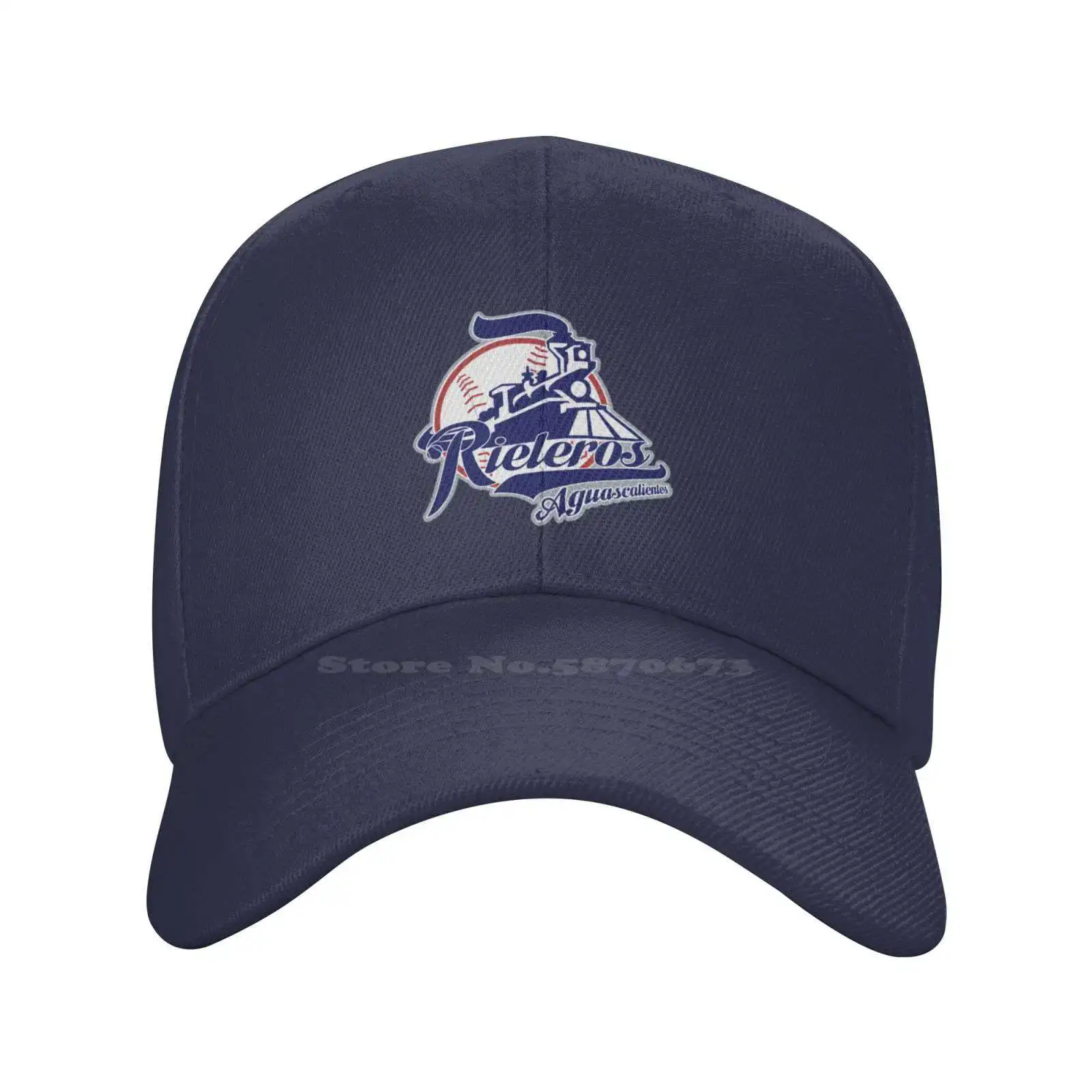 Aguascalientes Rieleros Logo Mode Kwaliteit Denim Pet Gebreide Baseballpet