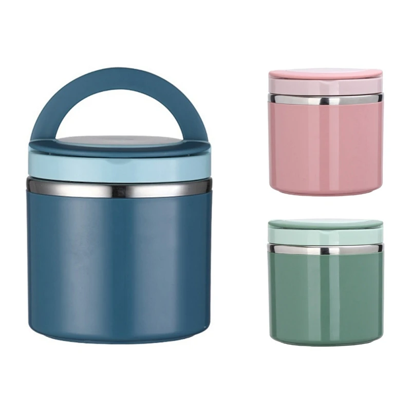 Top!-Leakproof Lunch Bento Box Stainless Steel Soup Cup Food Container Thermal Lunch Breakfast Cup