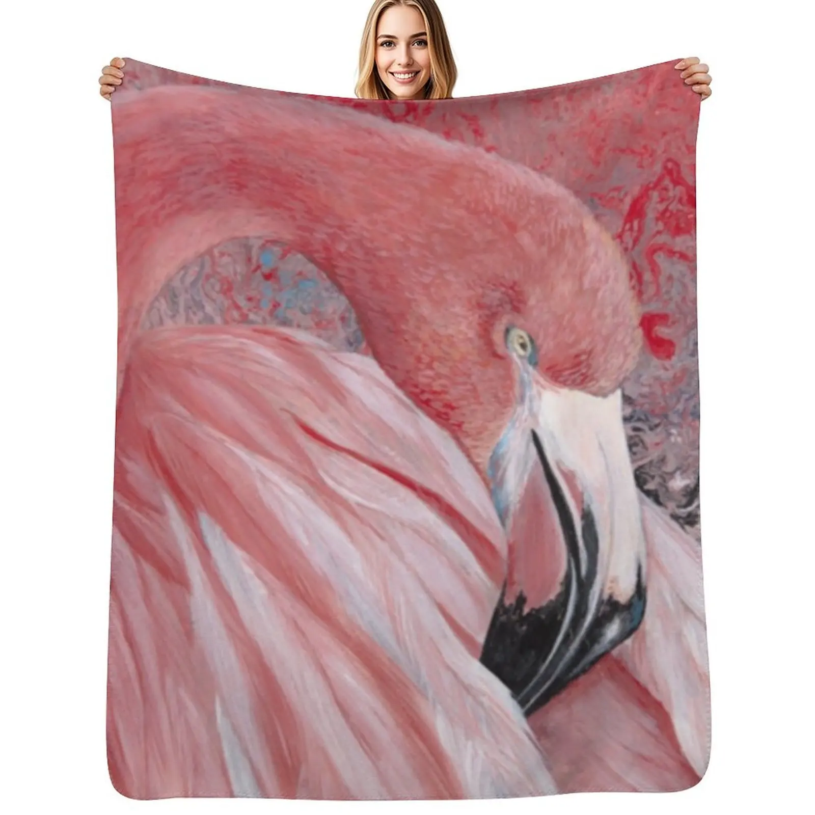 Плед The Fab Flamingo, туристический декоративный плед для кроватей, фланелевые пледы с аниме-принтом, идеи подарков на День святого Валентина, фланелевые пледы из ткани.