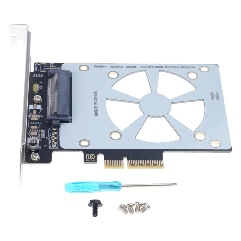 F3KE Seamless Integration SFF-8639 to PCIE Adapter NVMe SSD Expansion Card Compatible for Motherboards of X16