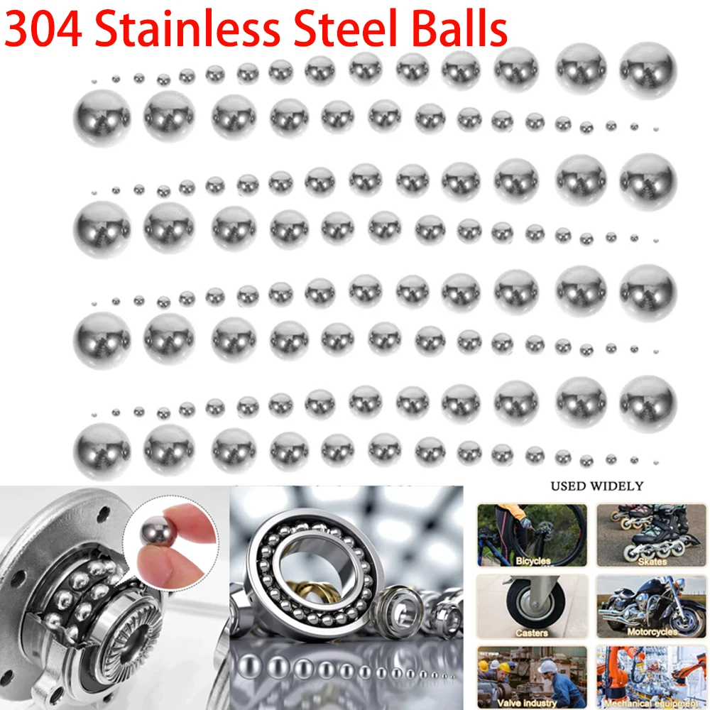 304 Stainless Steel Balls Precision Chrome Steel Bearing Ball Assortment 304 Stainless Steel Solid Ball Dia 1-10mm
