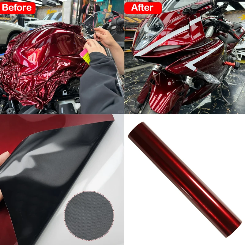 

High Gloss 152CMx18M Liquid Metal Dragon Blood Red Wrapped Vinyl fFilm Motorcycle Sticker Decals For Audi a3 /c7 /a6 /A8 /r8