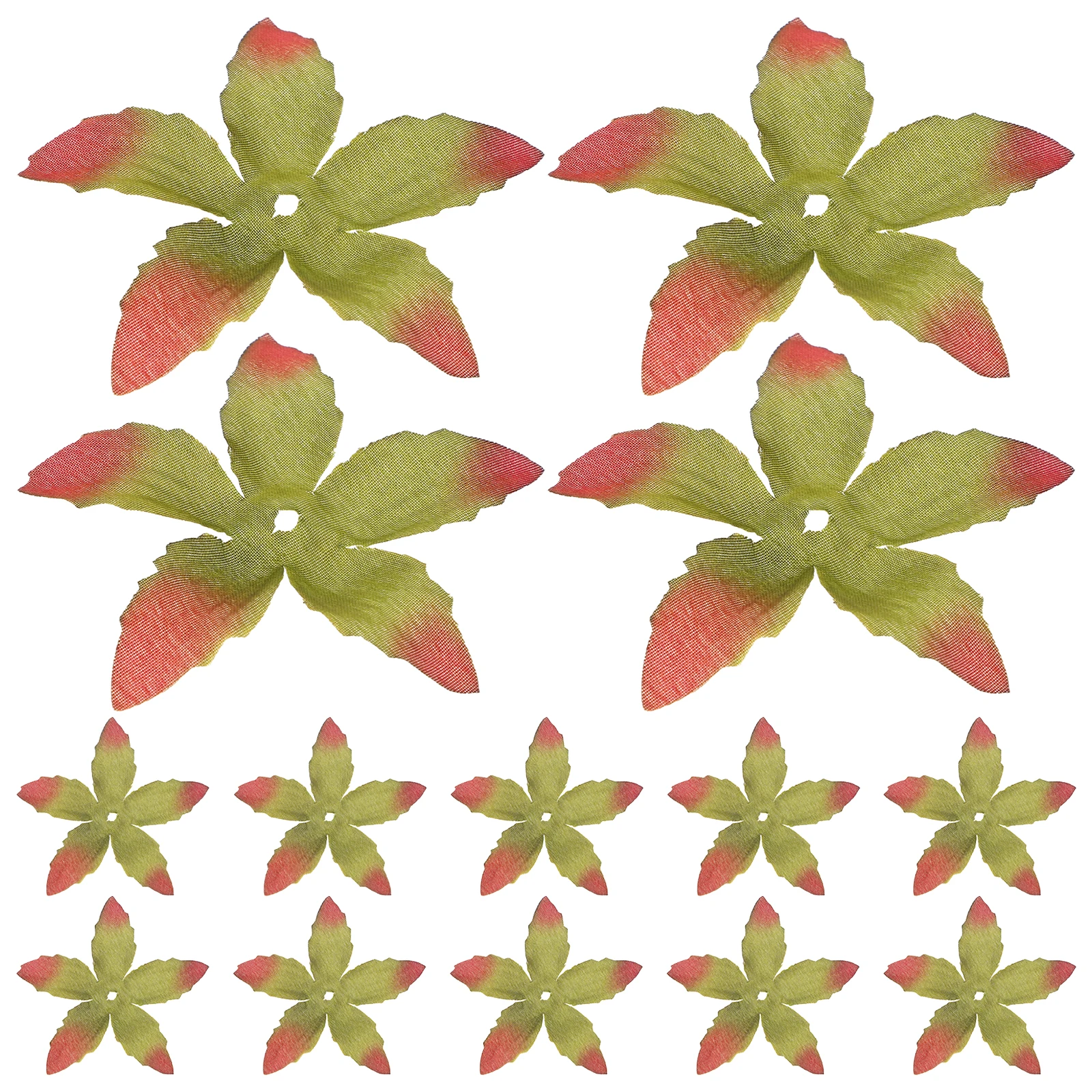 

100 Pcs Artificial Flower Calyx Fabric Sepals Green Leaves Bulk Supplies Bouquet AccessoriesPlant Materials