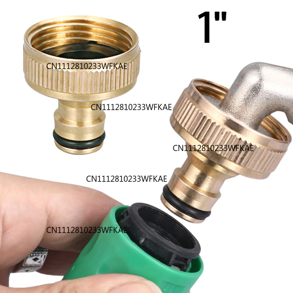 2pcs  1inch BSPF Brass Fitting Hose Tap Pipe Connector Garden Car Wash Water Gun Pipe Joint Faucet Adapter