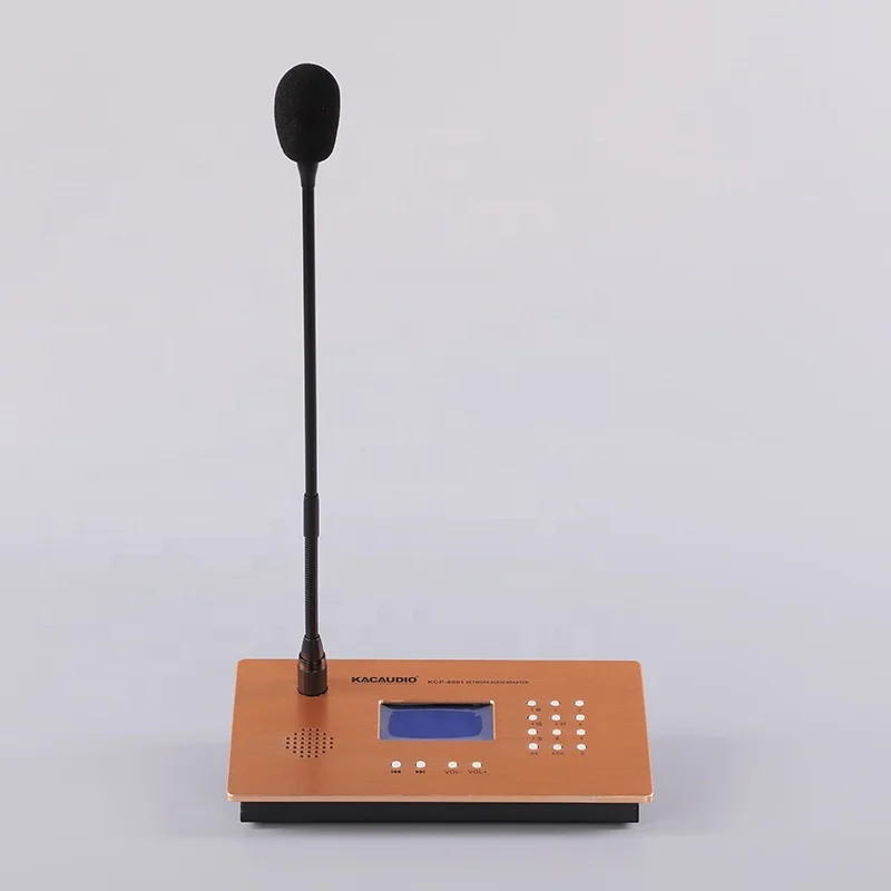 Real-Time Broadcast Gooseneck IP Network Paging Microphone PA System Desk Conference Mic System with Remote Control Call Station