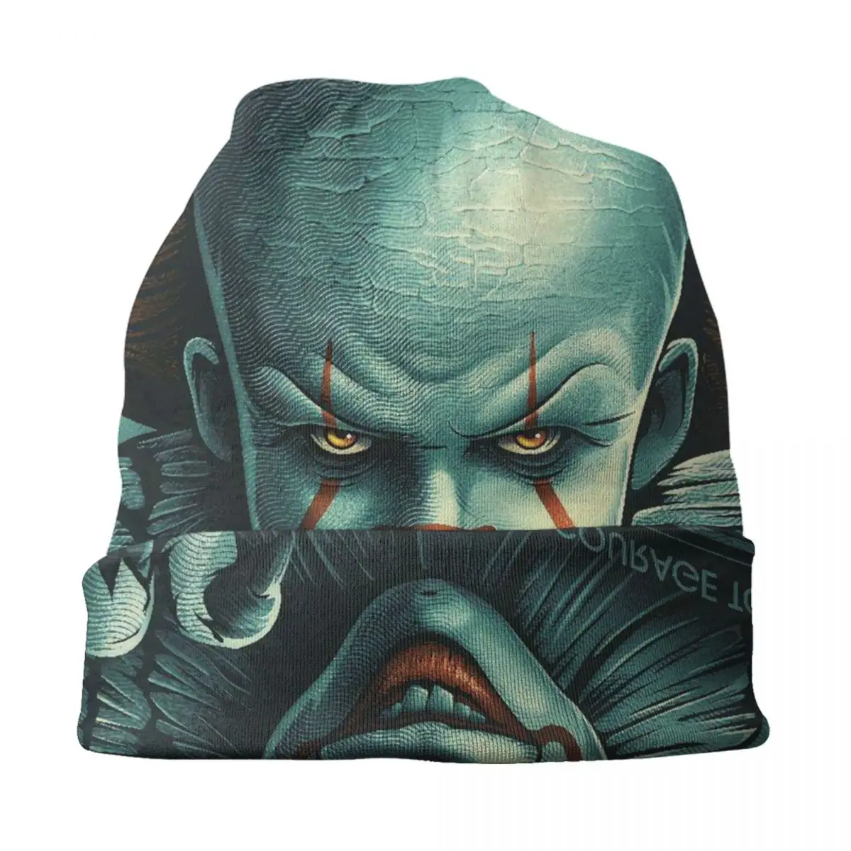 Gorro de personaje de película de terror para hombre y mujer, gorros de punto Unisex, moda de Halloween, payaso malvado, gorros cálidos de invierno