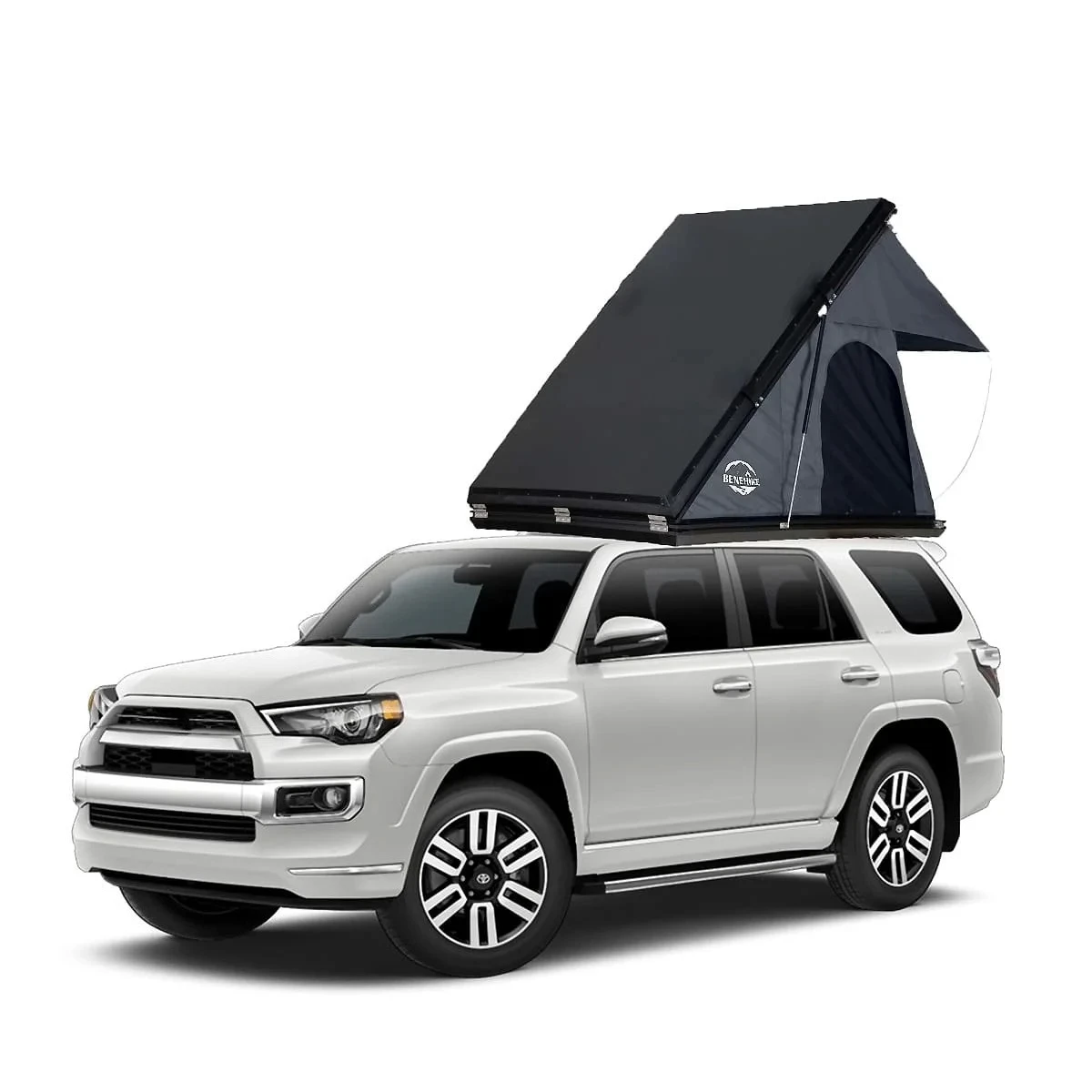 

Уличная палатка для кемпинга, водонепроницаемая 4-местная внедорожная палатка из алюминиевого сплава на крыше, треугольная палатка с твердым корпусом