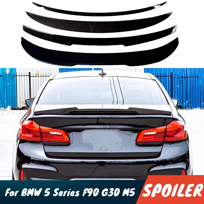 

For 2017-2023 BMW 5 Series F90 G30 M5 525i 530i Car Rear Trunk Lid Spoiler Wings BodyKit Exterior Tuning Accessories