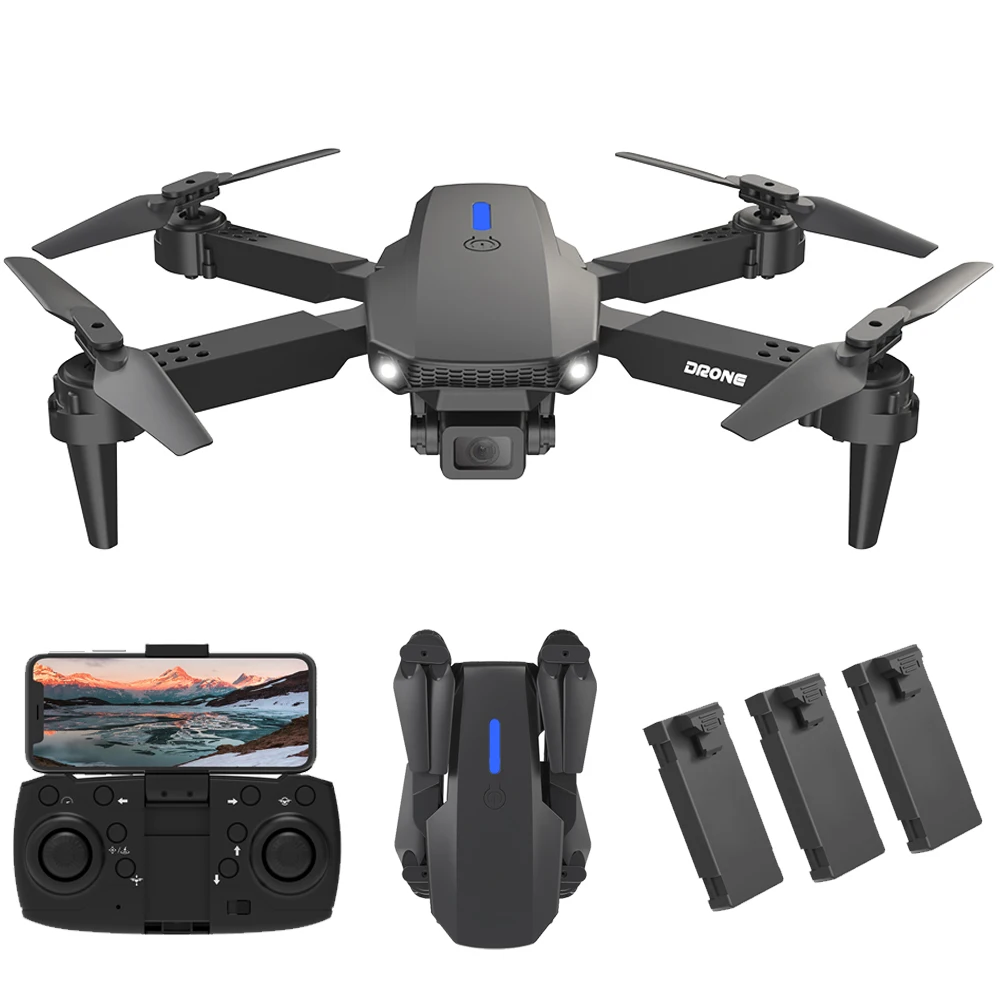 Dron RC WIFI FPV con cámara Dual 4K HD altura mantener RC plegable Quadcopter helicóptero Dron juguetes de regalo